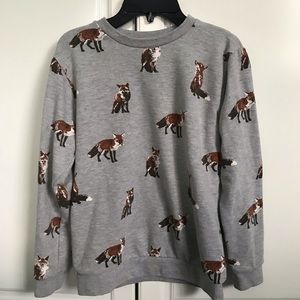F21 Fox Print Sweater